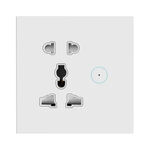 High Quality PC Material Smart Universal Fireproof Wall Socket WiFi Remote Control Power Plug Home Office UK EU Standard