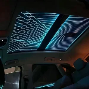 High Quality PMMA Optical Fiber Sunroof LED Ambient Light Multi Color Dynamic Flowing for Retrofit Music Sync