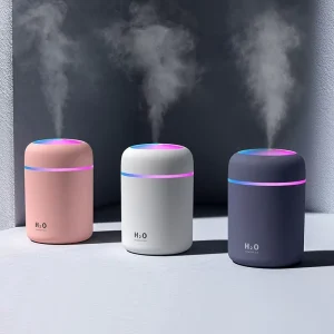 High Quality Portable LED Light Spray Mist Air Humidifier Custom Logo Double Wet Aroma Essential Oil Rechargeable Plastic
