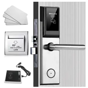 High Quality RFID Hotel Lock with Free Management System RFID Card Key Unlock Electric Smart Door Lock Keyless Entry Hotel Lock