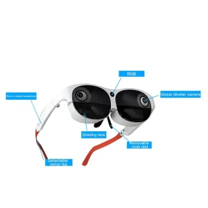 High Quality Smart AR Glasses 1920×1080 Resolution Giant Screen Display (50″ 80″) Augmented Reality Android GPS Hardware