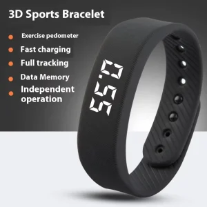 High Quality T5C smart round Screen Sports Bracelet Digital Display Plastic Band Watch with Music W