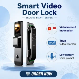 High Quality Tuya Smart Locks Facial Recognition Wood Door Lock Voice Activated Smart Door Lock Usa