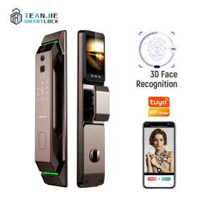 High Quality Yhousehold Durable Smart Digital Door Lock WiFi 3D Face Recognition Password Door Lock with Camera