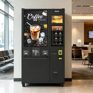 High ROI Commercial Bean to Cup Coffee Vending Machine with Dual Grinder Ice Maker & Smart Self service Beverage System