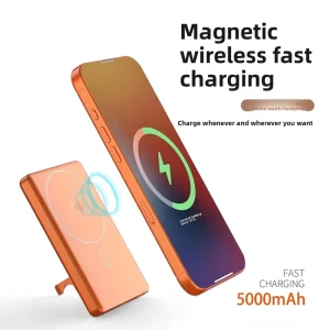 High Real Capacity Multi Device Foldable Stand Magnetic Power Bank 5000mAh 22.5W PD TFT Slim Custom Charger