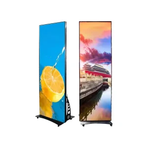High Refresh 4G Wifi Control Smart Indoor 1.53mm P2.5 640*1920mm LED Mirror Poster Display Flooring Standing Screen