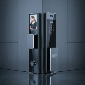 High Safety Durable Fingerprint Face Recognition WiFi Video Intercom Camera FM Aluminum Smart Lock Memory Card Main Gate