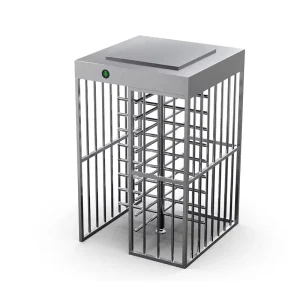 High Security 304 Stainless Steel Full Height Turnstile Gate with RFID & Face Recognition Access Control for Prison and Stadium