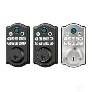 High Security Dumb Tongue Anti Theft Electronic Smart Door Lock Tuya App Control Cloud Storage for Aluminum Glass Wood Doors