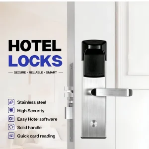 High Security Rfid Card Hotel Door Lock Electronic Digital Key Card Smart Hotel Lock System with TThotel Wifi App Software