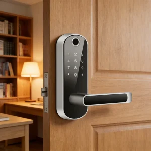High Security Single Tongue Wooden Door Smart Lock RF 086 Tuya Wi Fi Fingerprint Code Lock Memory Card Universal Replacement