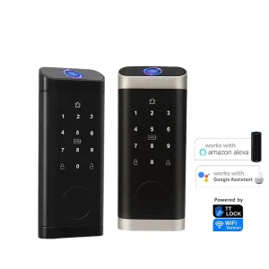 High Security Waterproof Outdoor Waterproof Rim Lock WIFI Tuya APP Stainless Steel Gate Lock Biometric Fingerprint Smart Lock