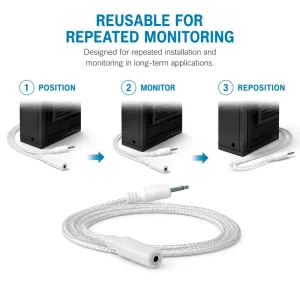 High Sensitivity Braided Protective Electrical Cabinet Leak Detection Cable for Equipment Monitor Leak Detection Sensing Cable