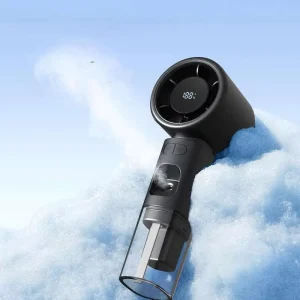 High Speed Turbo Handheld Fan with Water Spray Humidifier 100 Wind Speeds Portable Mini Cooling Misting Fan for Summer Outdoor