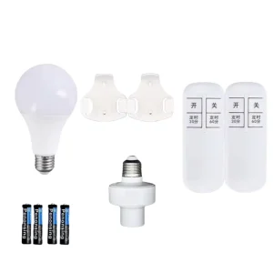 High Standard E27 Wireless Remote Control Lamp Head Set Smart Home System 10A 50m RF Smart Timer Switch Home Lighting