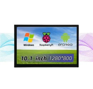 High Visibility 10.1 Inch 1280*800 IPS LCD Display Module HD-MI Interface Capacitive Touchscreen Adjustable Brightness LED
