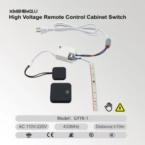 High Voltage Smart LED Strip Switch Hand Sweep Sensor Remote Control 433MHz AC220V 300W 10m Sensing Cabinet Lighting Controller
