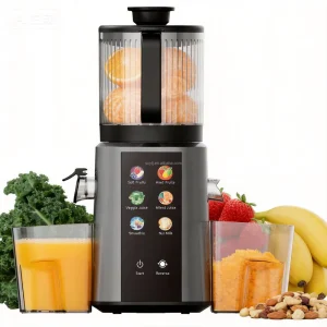 High end Electric 350W Slow Masticating Juicer Self Cleaning Quiet DC Motor Smoothie Household Self Reverse 2.5L Capacity