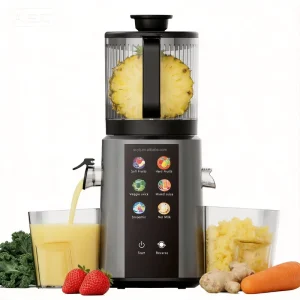 High end Electric 350W Slow Masticating Juicer Self Cleaning Stainless Steel Blade Touch Screen Quiet DC Motor Smoothie Hotel RV