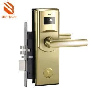 High end Gold Color Hotel Rfid Smart Locks High Sensitivity IC Card Quick Unlock Key Electronic Hotel Door Lock