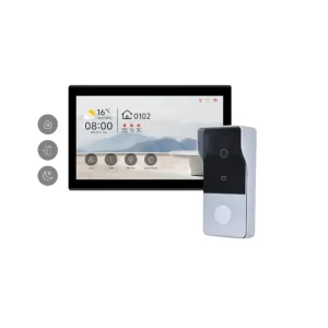 Hiwink 2K Resolution 1 Button Video Intercom Smart Doorbell System Multi Monitor Support POE and Tuya Videocitofono