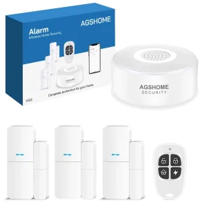 Home Alarm System Door Sensor Wifi Smart Home Products Support Customize Match Sensor Key Fob Real Time Notifition