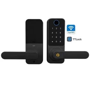 Home Apartment Single Latch Digital TTLock Tuya Wifi App Electronic Smart Fingerprint Door Lock with Password