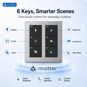 Home Assistant 4 Inch Touch Screen WiFi Matter Smart Home System App Control Home Automation Touch Panel for Residential Hotel