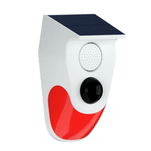 Home Burglar Security Alarm System Solar Siren Outdoor Waterproof Human PIR Motion Detector