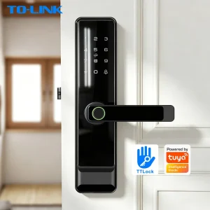 Home Electronic Smartlock Wifi Digital Ttlock Tuya Smart Fingerprint Door Locks for Wooden Doors