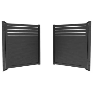 Home Factory Farm Diy Garden Courtyard Double Main Swing Gate Modern Design Pattern