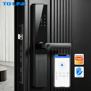 Home High Security Intelligent Digital Tuya Wifi Electronic Fingerprint Smart Door Lock with App