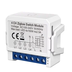 Home Intelligent 1CH Tuya Zigbee Switch Module Mothide Light Switch for Smart Home System Max. 16A Current