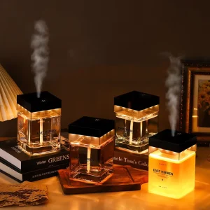 Home Large Capacity Portable USB Rechargeable Pure Essential Oil Scent Machine Smart Spray Diffuser Air Freshener With LED Light