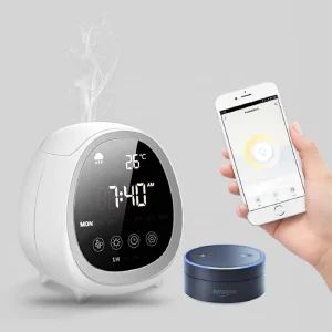 Home Portable Ultrasonic Cool Mist Air Diffuser 200ml Smart Tuya Wifi Aroma Diffuser with Alarm Clock Function