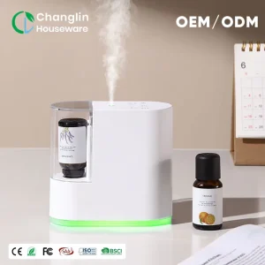 Home Room Colorful LED Silent Smart Scent Diffuser USB Rechargeable Waterless Essential Oil Diffuser For Sleep