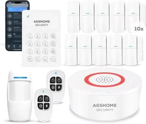 Home Security Alarm System Wireless SOS & PIR Motion Sensor Tuya Smart App Push 120dB Wi-Fi Kit