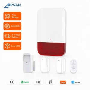 Home Security Control System Motion Detection Door/Window Detection Smart Alarm SOS Function App Remote Control Water