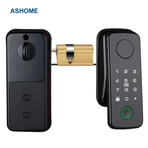 Home Security Europe Automatic Door Lock Cylinder Fit 6068 Mortise Europe Universal Smart Home Fingerprint Smart Lock Cylinders