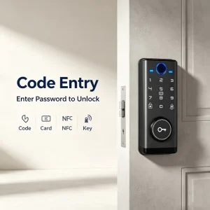 Home Security Smart Door Lock Biometric Fingerprint Keyless Entry WiFi App Remote Unlock Electronic Smart Lock for Household