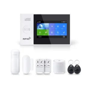 Home Security System 4.3 Inch Touch Screen LCD Remote Control Multi Language Tuya Smart WiFi GSM Alarm System PST WG107 4G