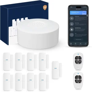 Home Security System WiFi Burglar Alarm System Wireless Alarm System App Control Alarm Real Time Alert Home Apartment Villa