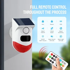 Home Security Tuya Wireless Burglar Intruder Alarm PIR Motion Sensor Waterproof IP65 Infrared Wifi Outdoor Solar Alarm