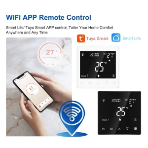 Home Temperature Controller Electric Heating Thermostat with Child Lock Weekly Program Thermostat of 16A WiFi Thermostat