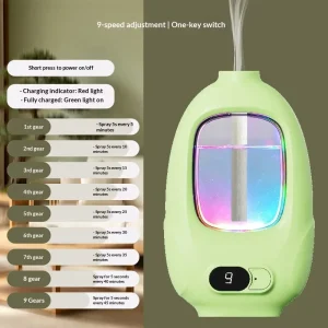 Home Ultrasonic Essential Oil Diffuser 9 Mist Levels Waterless Aroma Diffuser 60ml Waterless Essential Oil Diffuser