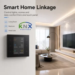 HomeKit Wall Mount Glass Smart AI Touch Control Smart Home Products KNX Bus Home Automation KNX Switch Scene for Hotel Apartment