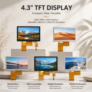 Hot 4.3 Inch Lcd Screen 480×272 800×272 800×480 High Resolution 500 1100 1300 Nit High Luminance Touch Screen Lcd Module