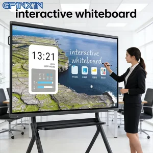 Hot 75 Inch Interactive Smart Board for Teaching 4K Android Touch Screen Whiteboard With Built In Camera Wireless Presentation