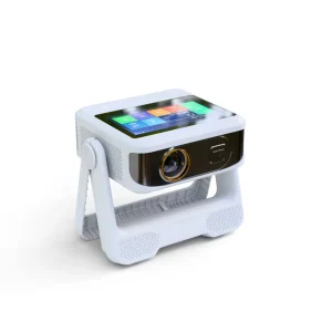 Hot Dual Screen High Efficient LED LCD Projector Smart Android 12 1080P Home Cinema 350 Ansi Mini Portable Flip Stand